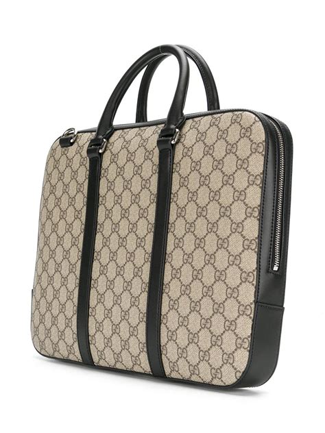 gucci laptop bag leather|Gucci jumbo leather laptop bag.